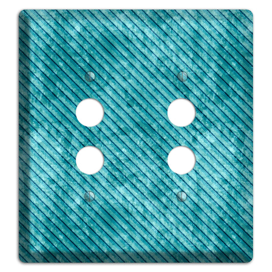 Turquoise Denim 2 Pushbutton Wallplate