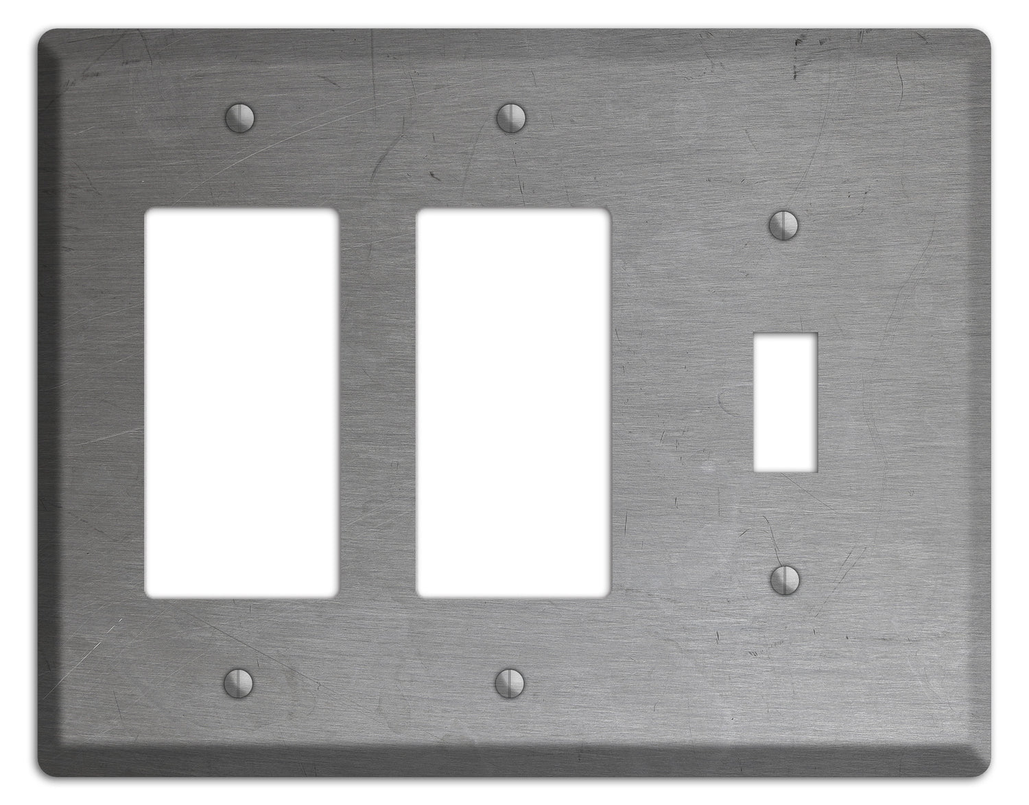 Raw Steel 2 Rocker / Toggle Wallplate