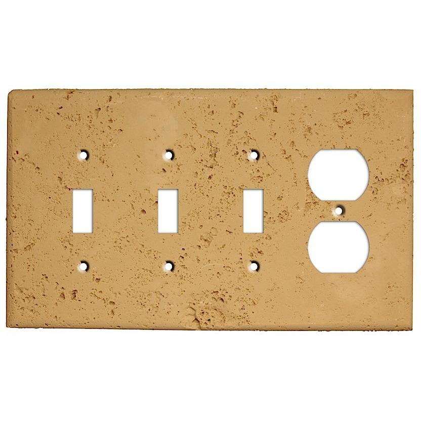 Caramel Stone 3 Toggle / Duplex Outlet Cover Plate:Wallplatesonline.com