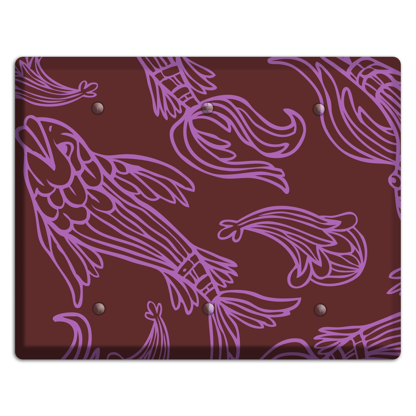 Purple and Pink Koi 3 Blank Wallplate