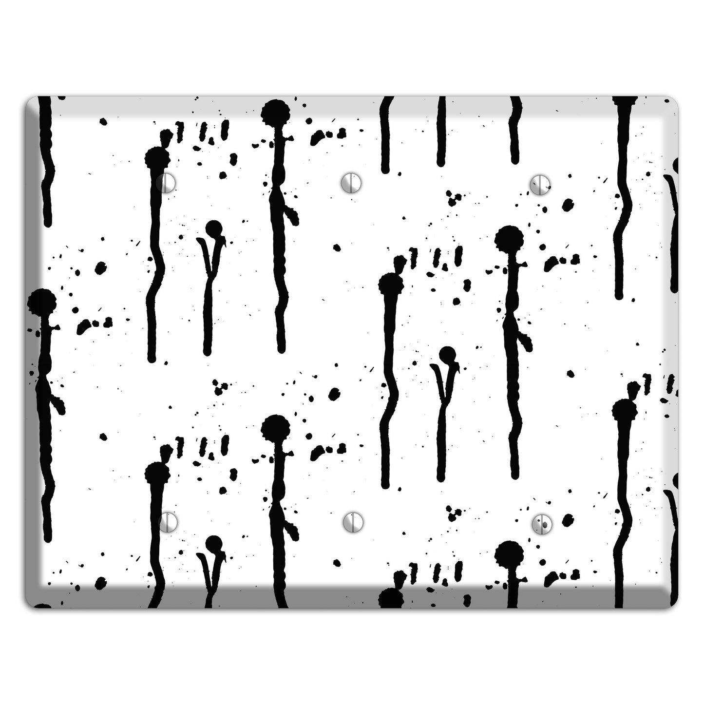 Ink Drips 5 3 Blank Wallplate