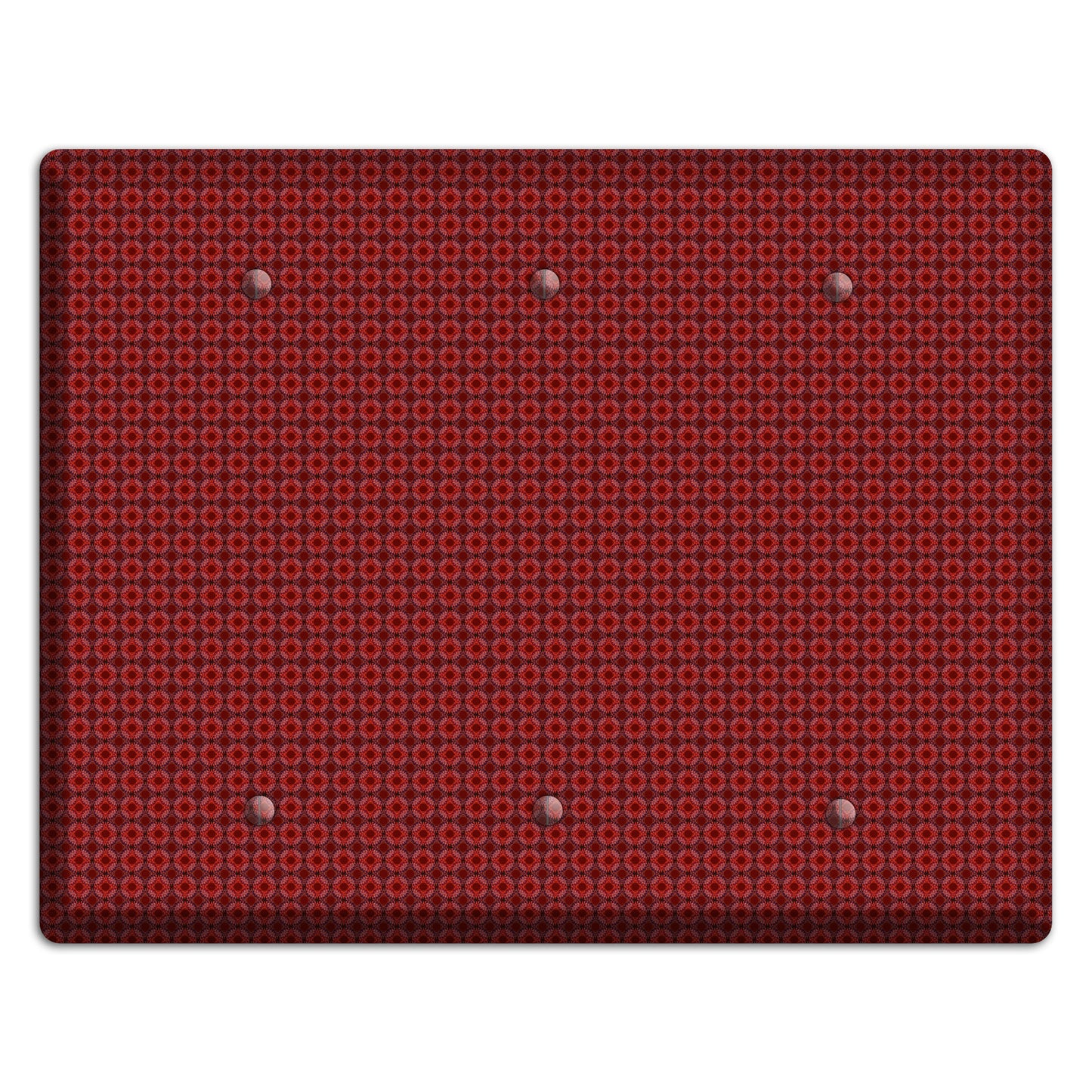 Multi Red Tiled Foulard 3 Blank Wallplate