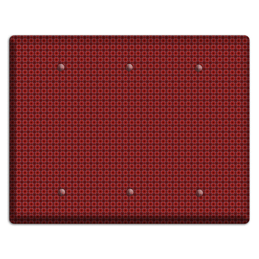 Multi Red Tiled Foulard 3 Blank Wallplate