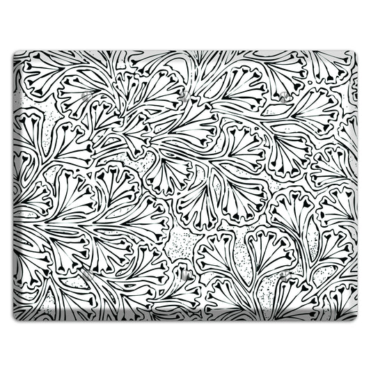 Deco Olive Interlocking Floral 3 Blank Wallplate