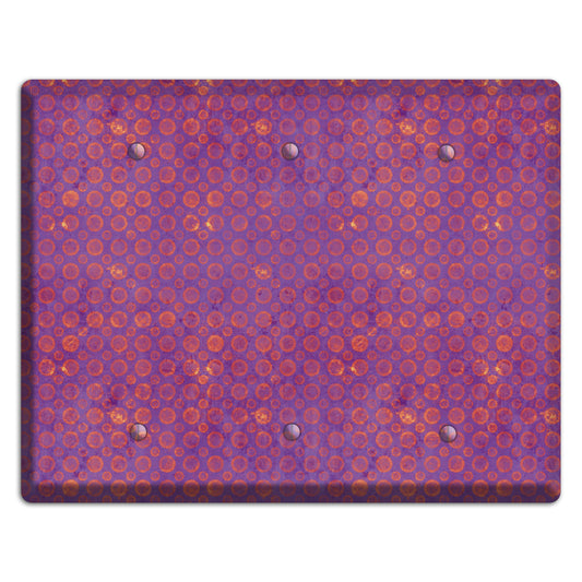 Purple and Pink Circles 3 Blank Wallplate