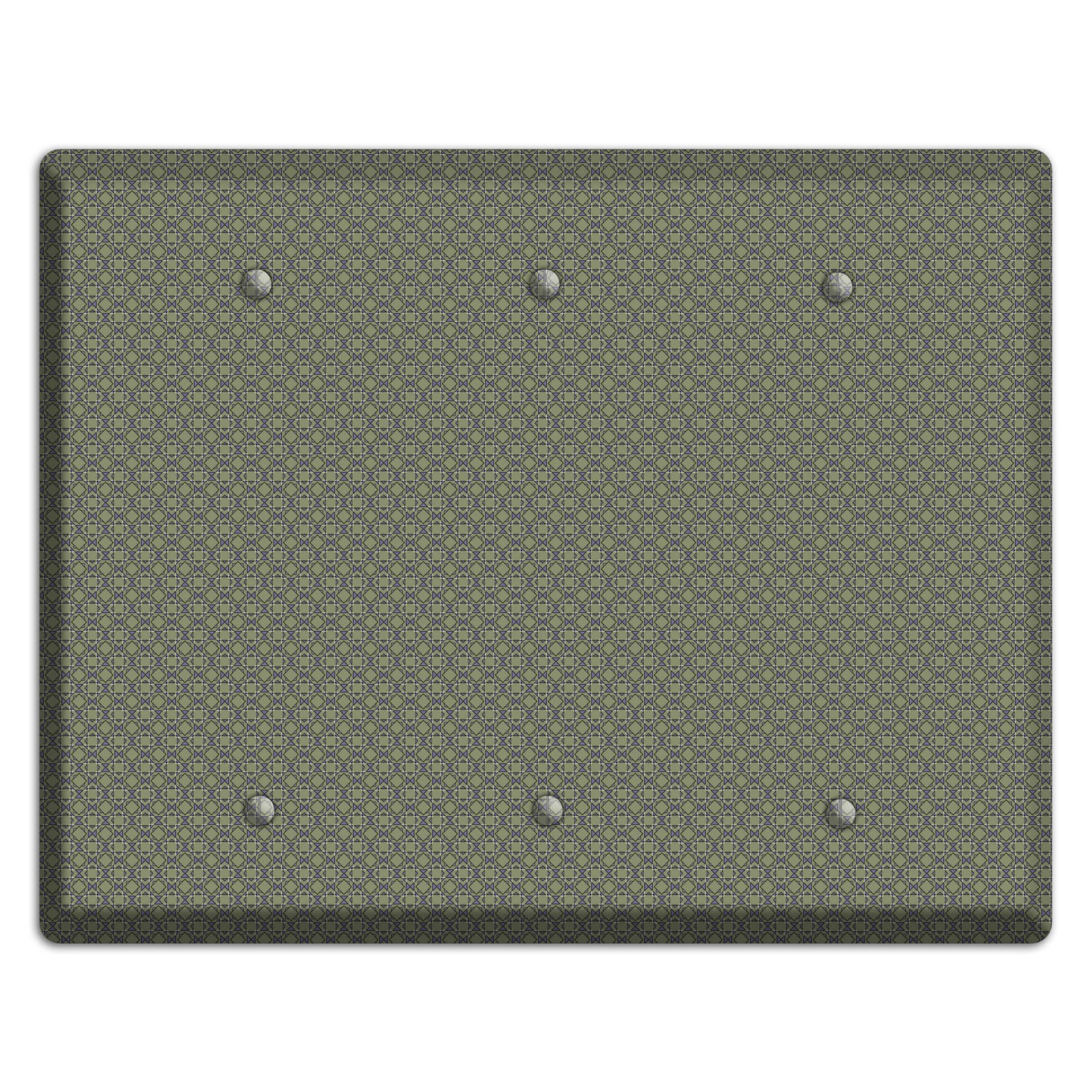 Multi Olive Foulard 3 Blank Wallplate