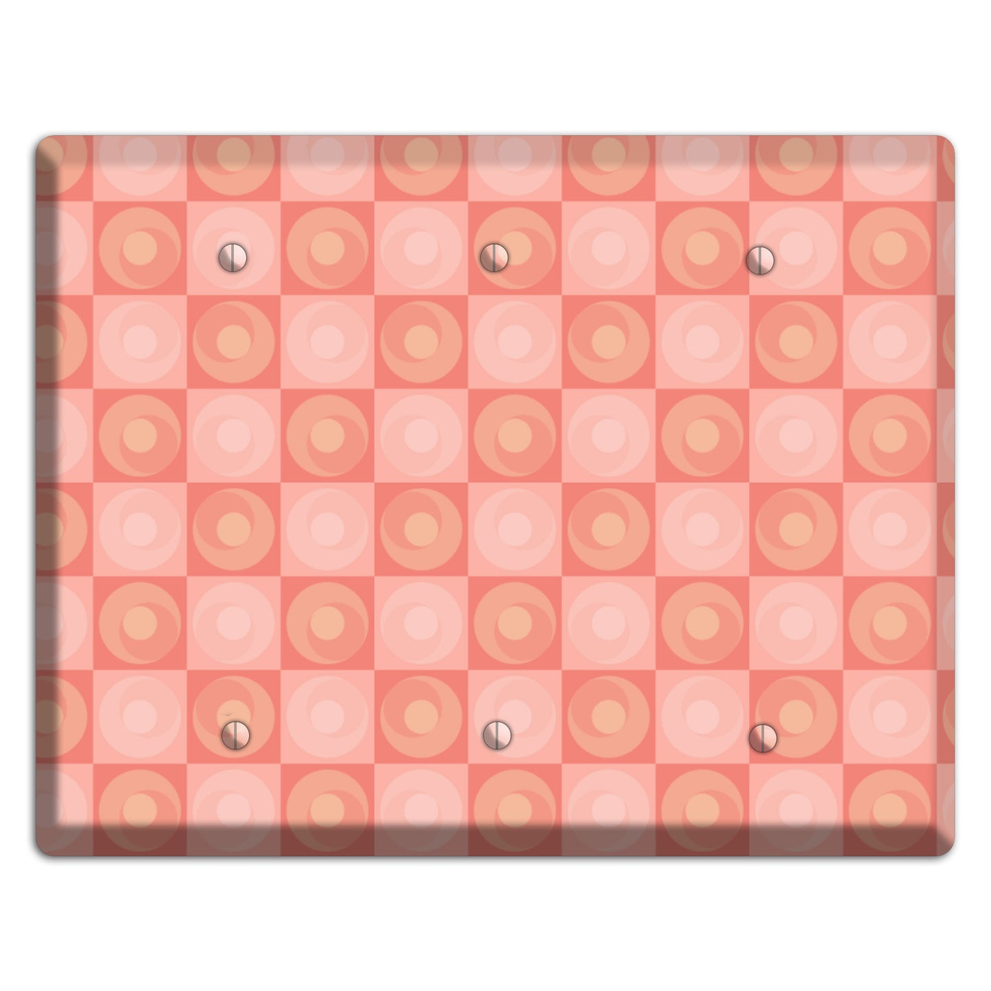 Pink Tiled Circles 3 Blank Wallplate