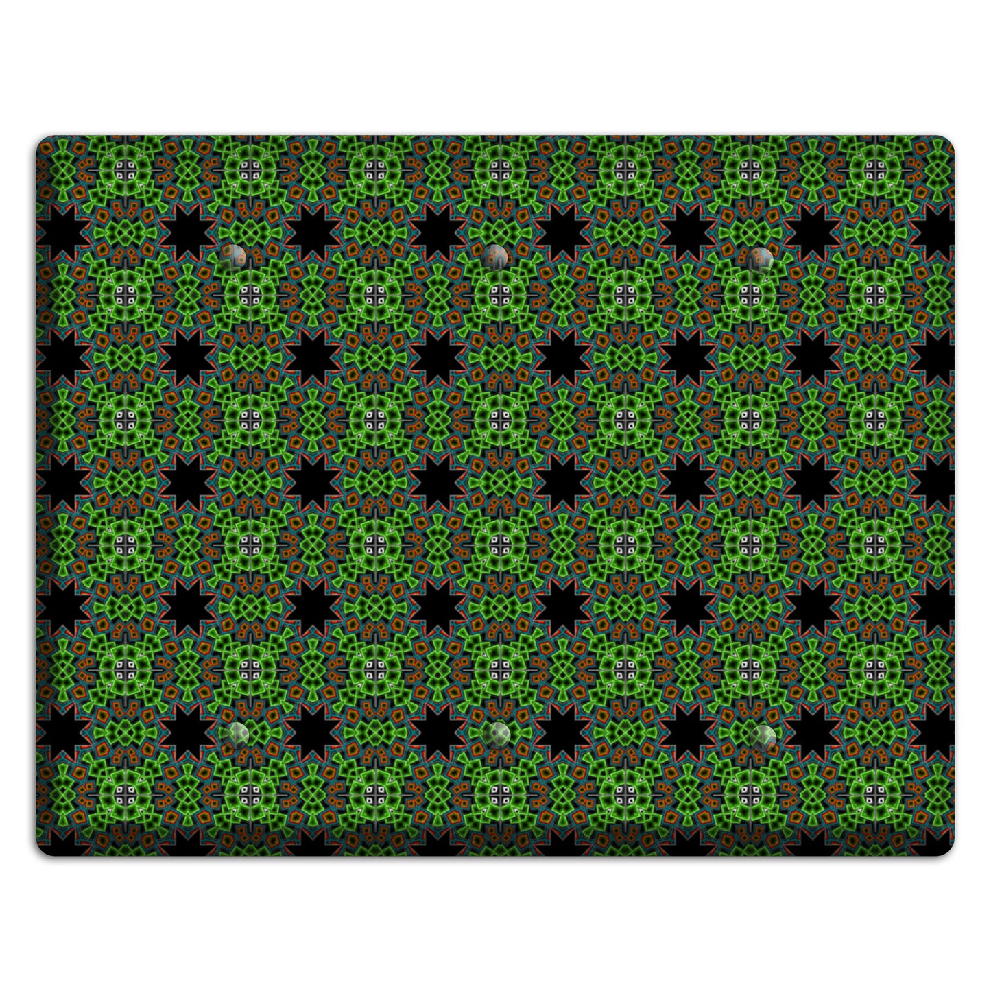 Green Foulard 2 3 Blank Wallplate