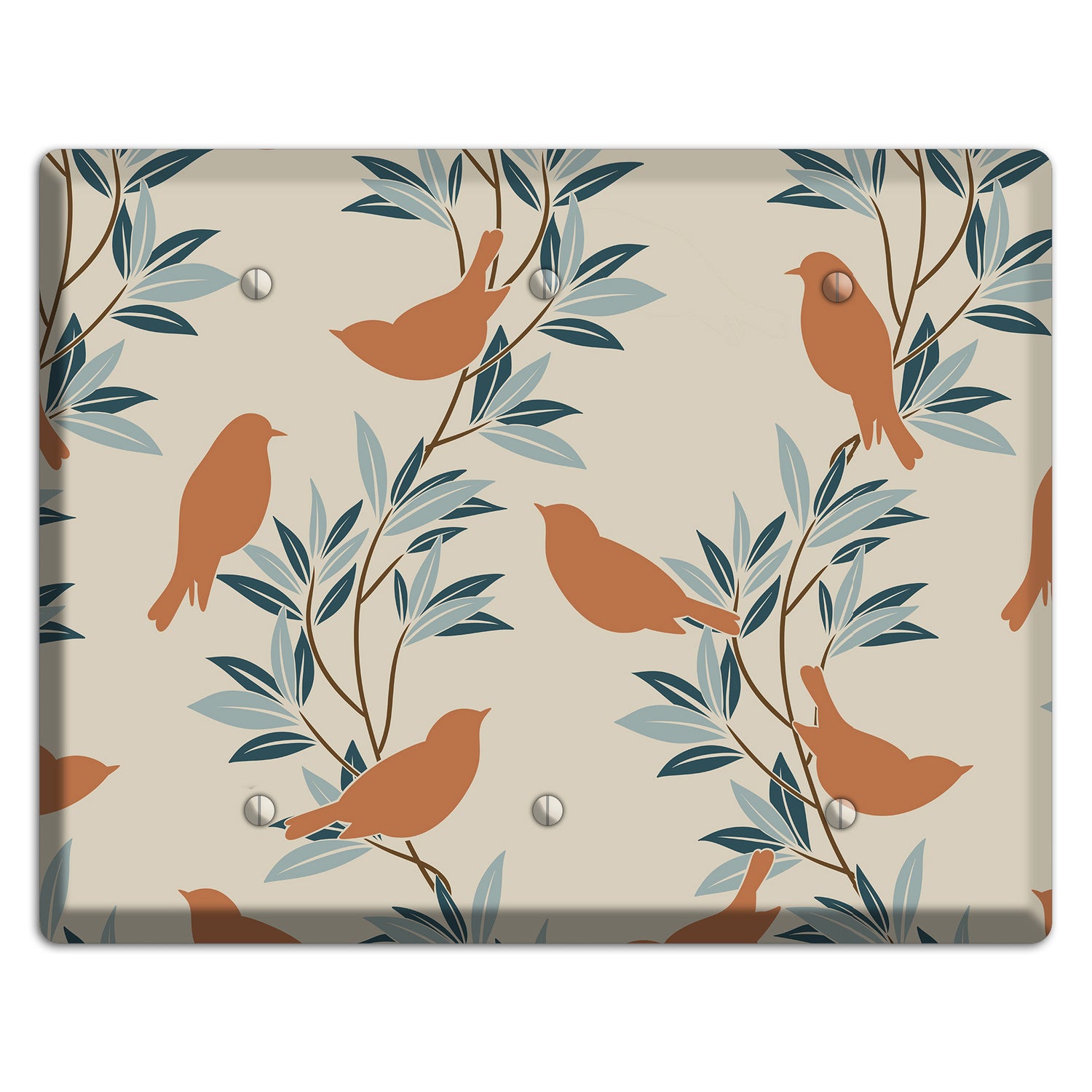 Bird Branch 2 3 Blank Wallplate