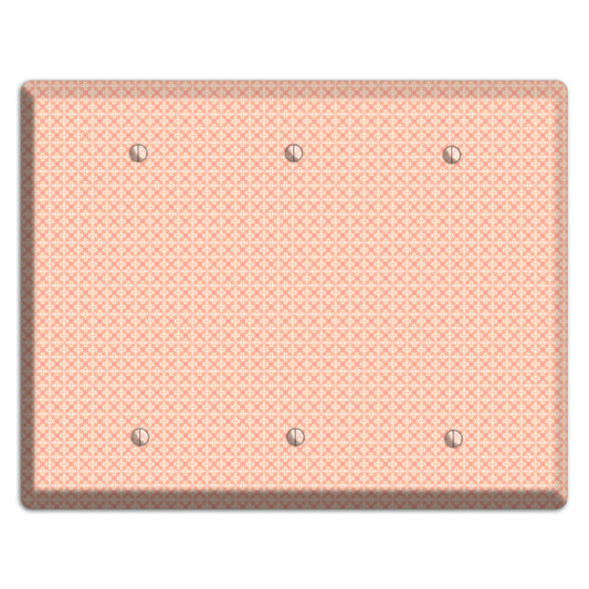 Peach Quatrefoil 3 Blank Wallplate