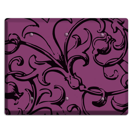 Victorian Fuschia 3 Blank Wallplate