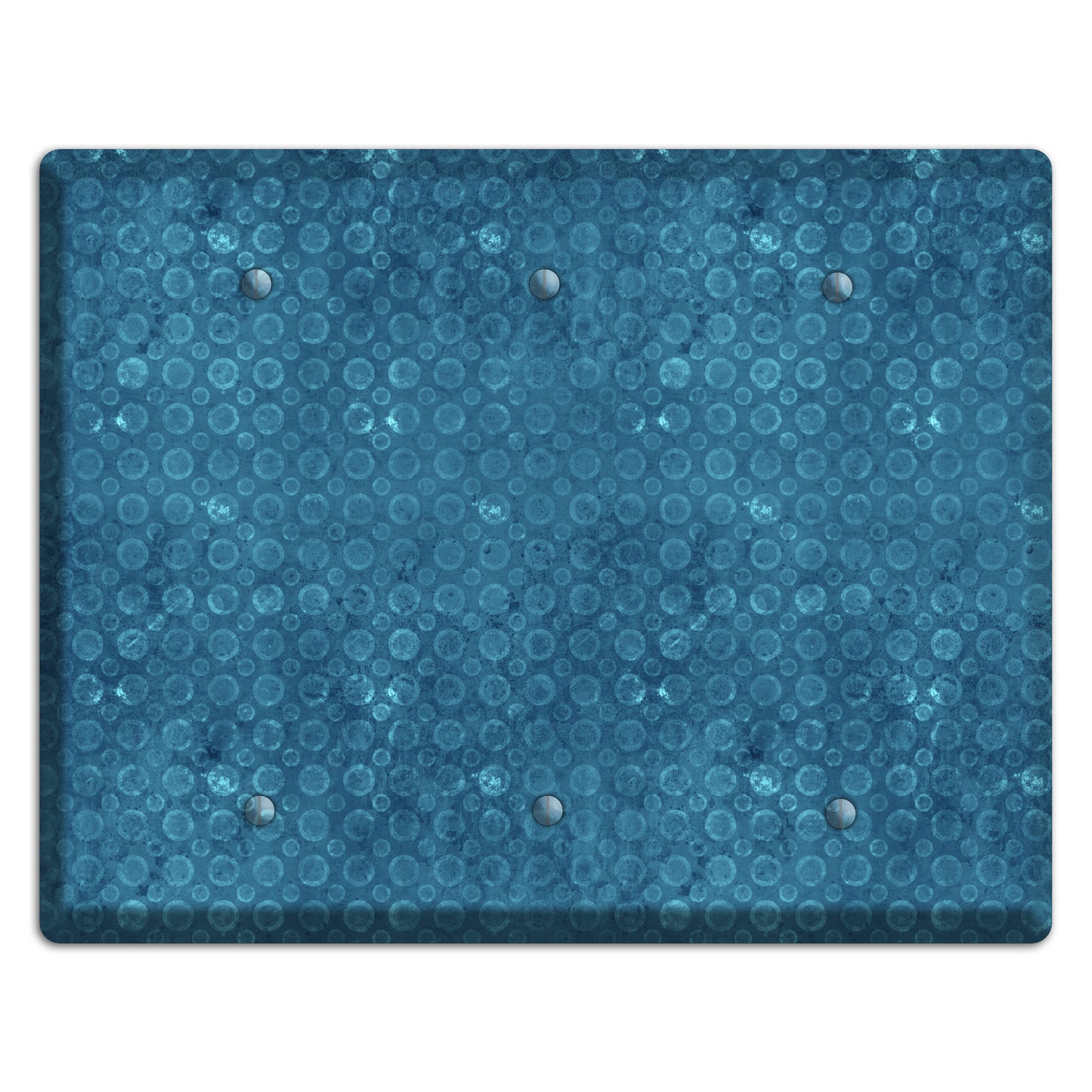 Turquoise Circles 3 Blank Wallplate