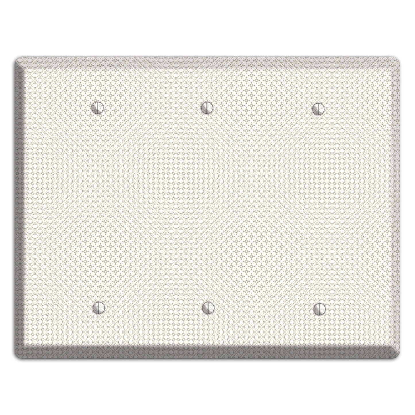 Off White Geometric 3 Blank Wallplate