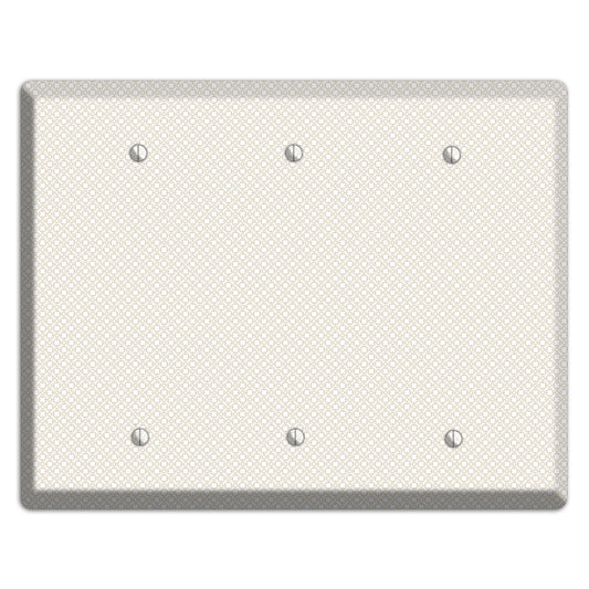 Off White Geometric 3 Blank Wallplate