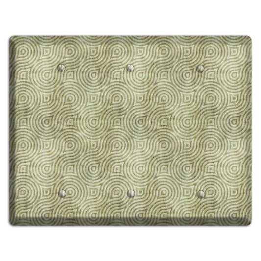 Light Green Swirl 3 Blank Wallplate