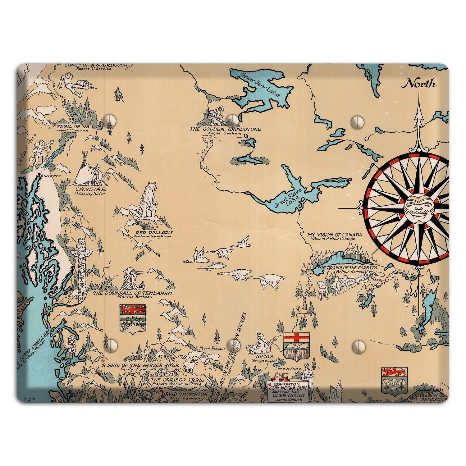 Map of Canada 3 Blank Wallplate