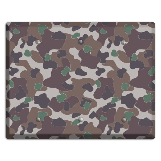 Dark Brown Camo 3 Blank Wallplate