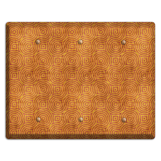 Red and Orange Swirl 3 Blank Wallplate