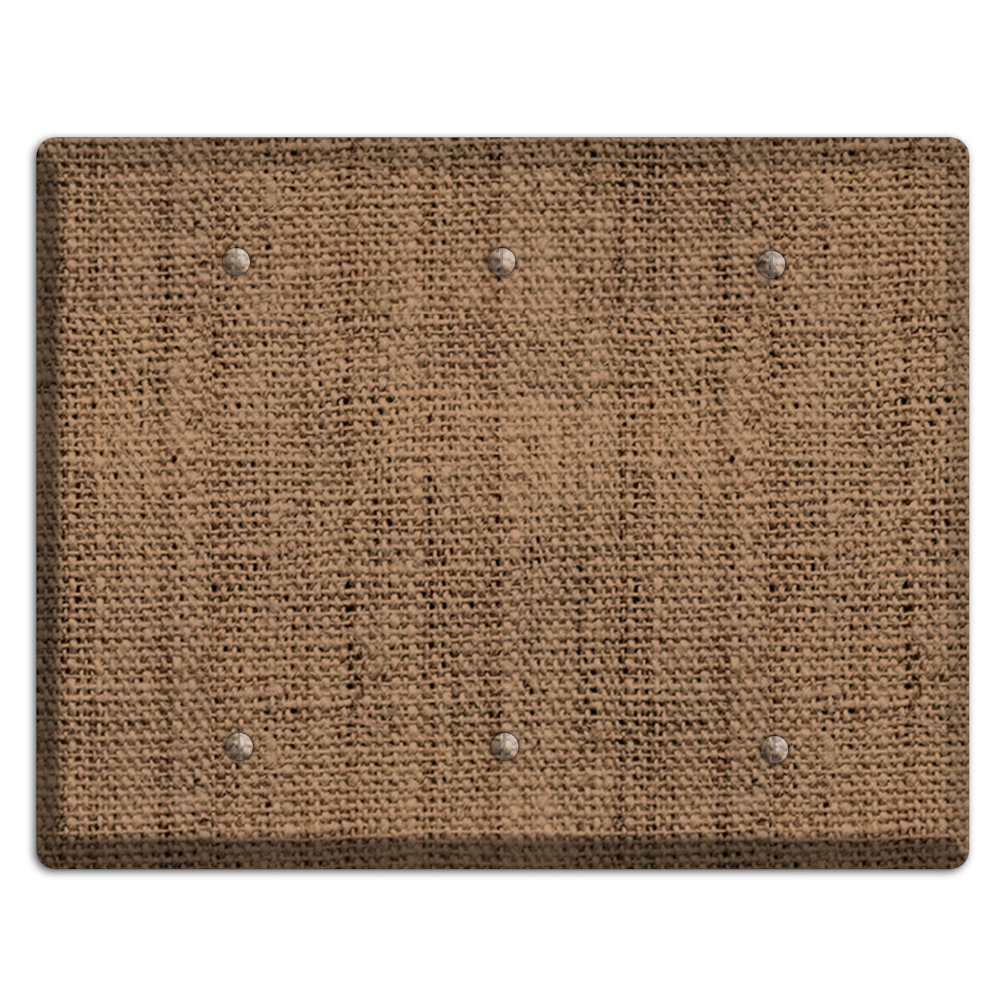 Beaver Burlap 3 Blank Wallplate