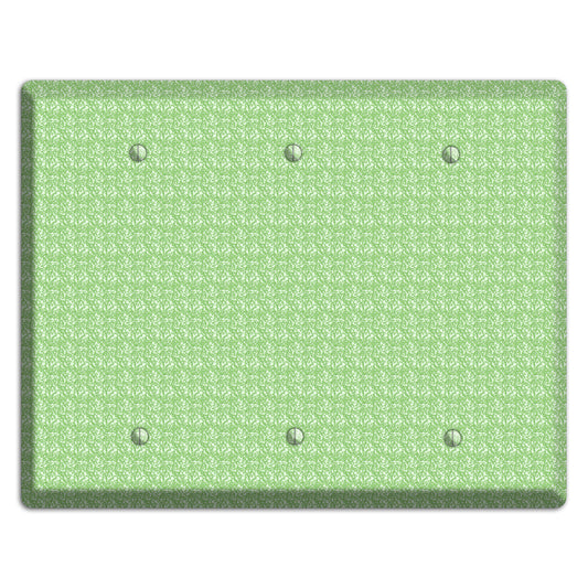 Green Pattern 3 Blank Wallplate