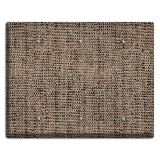 Coffee Burlap 3 Blank Wallplate