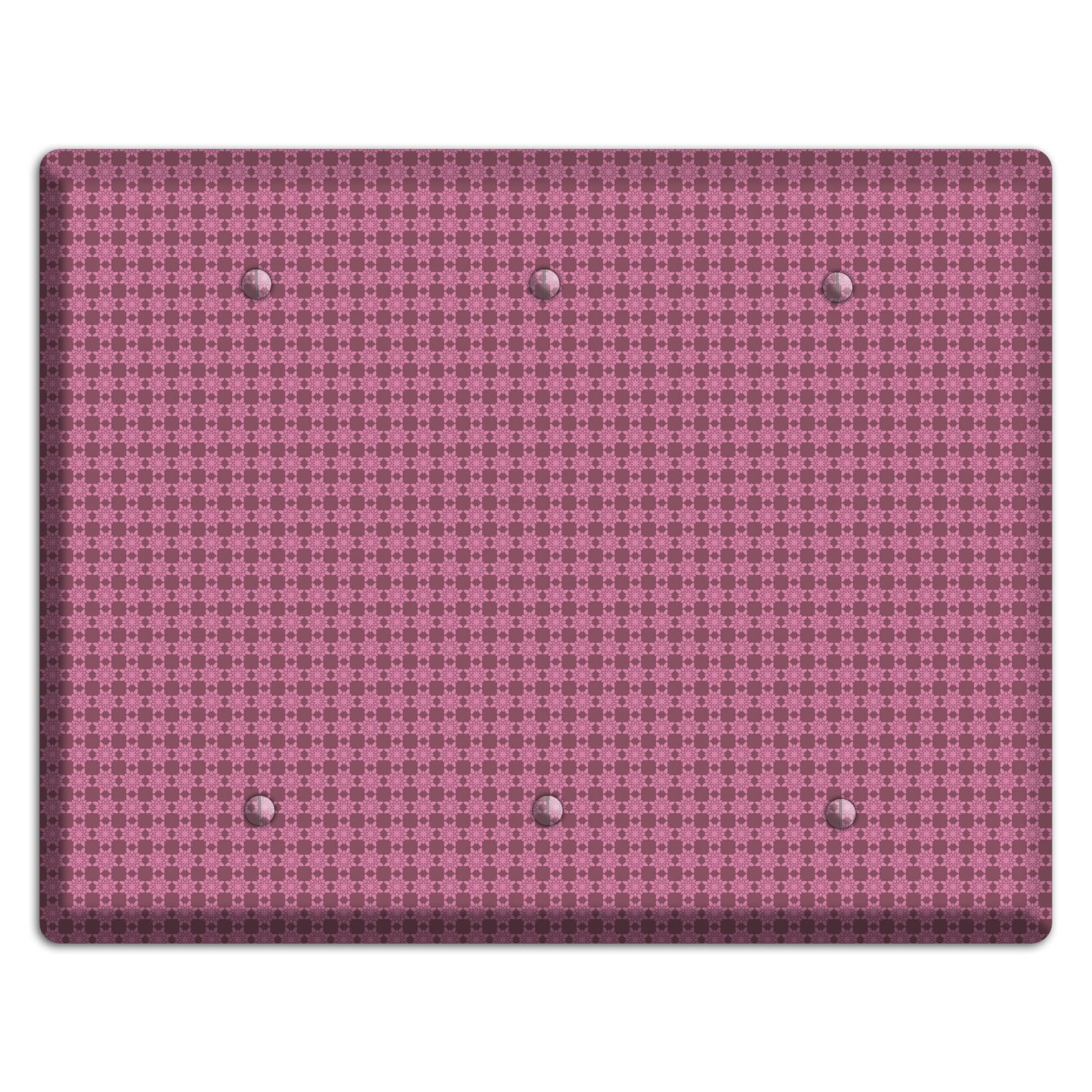 Multi Pink Tiled 3 Blank Wallplate