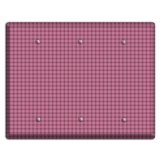 Multi Pink Tiled 3 Blank Wallplate