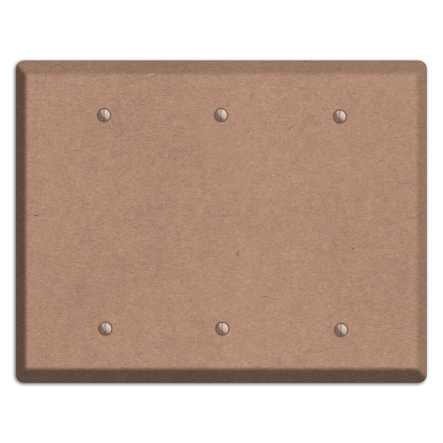 Pale Taupe Kraft 3 Blank Wallplate