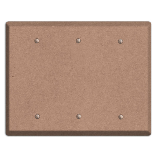 Pale Taupe Kraft 3 Blank Wallplate