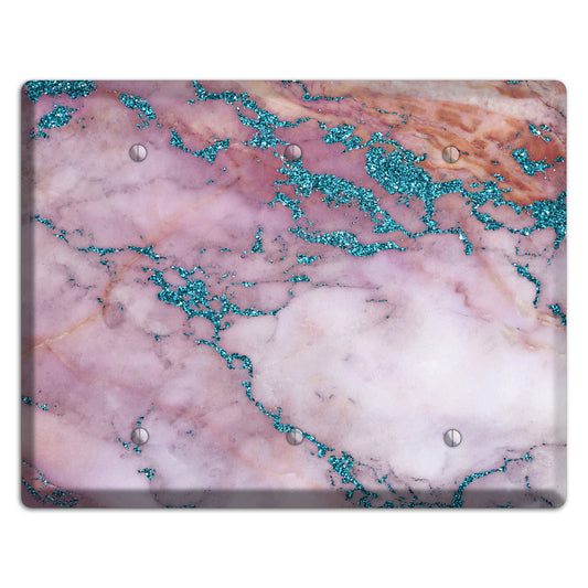 Lily Marble 3 Blank Wallplate