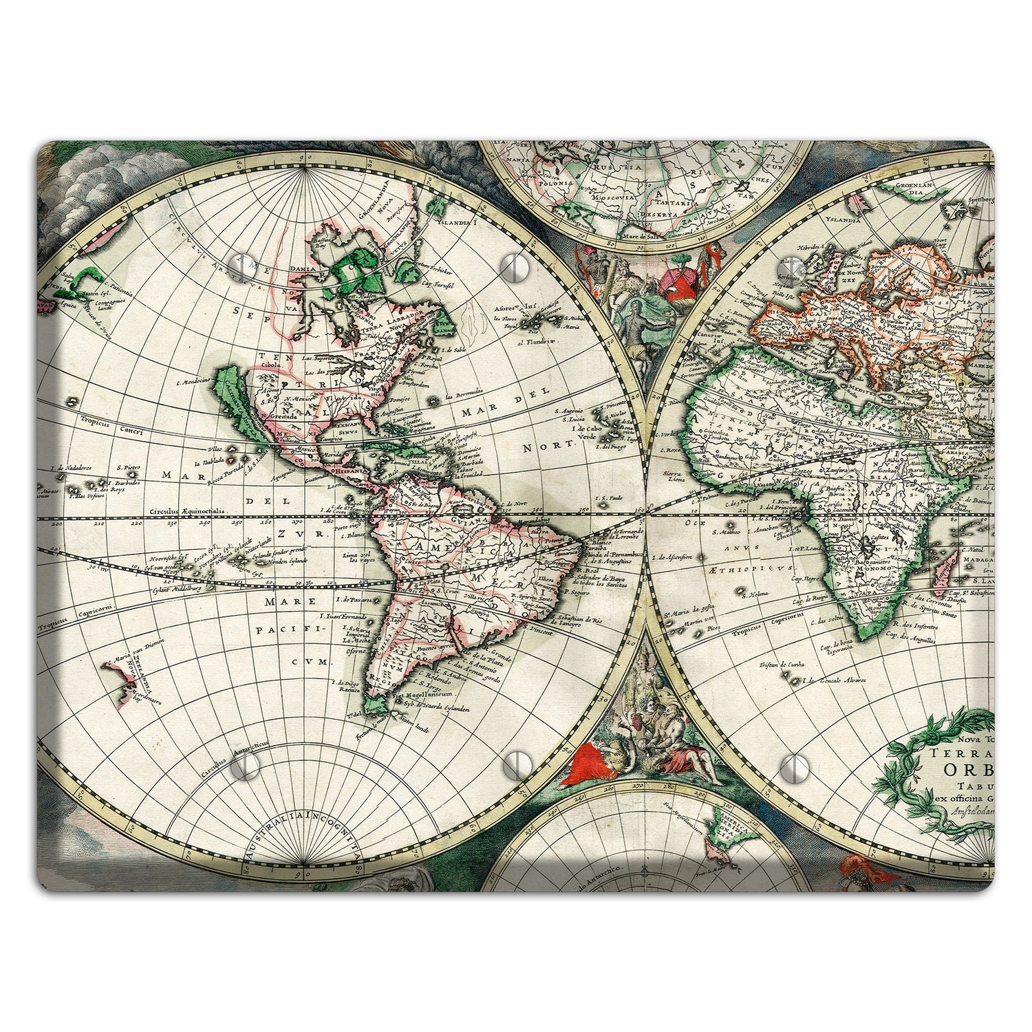 Global Map 3 Blank Wallplate