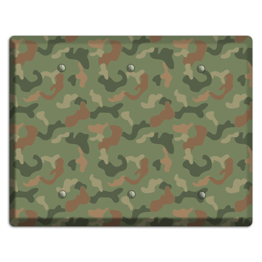 Jungle Green Camo 3 Blank Wallplate