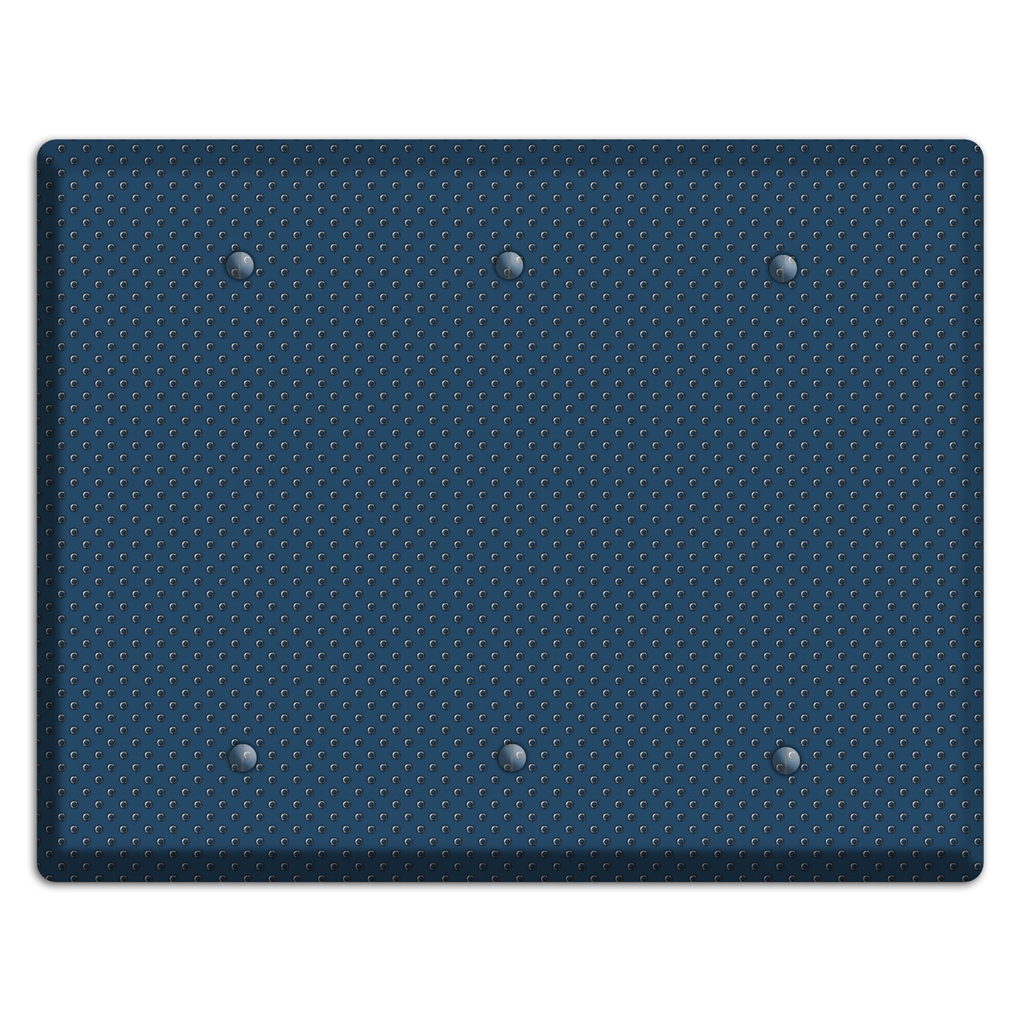 Blue Small Dots 3 Blank Wallplate