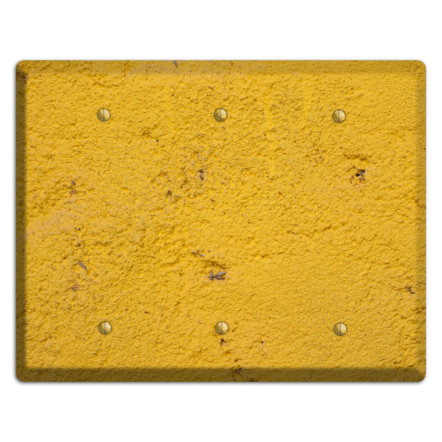 Yellow Concrete 3 Blank Wallplate