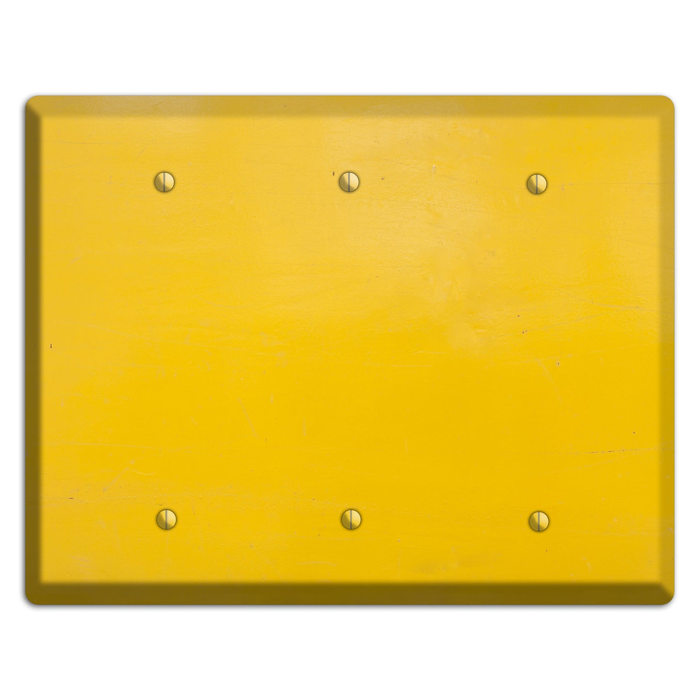 Bright Yellow Concrete 3 Blank Wallplate