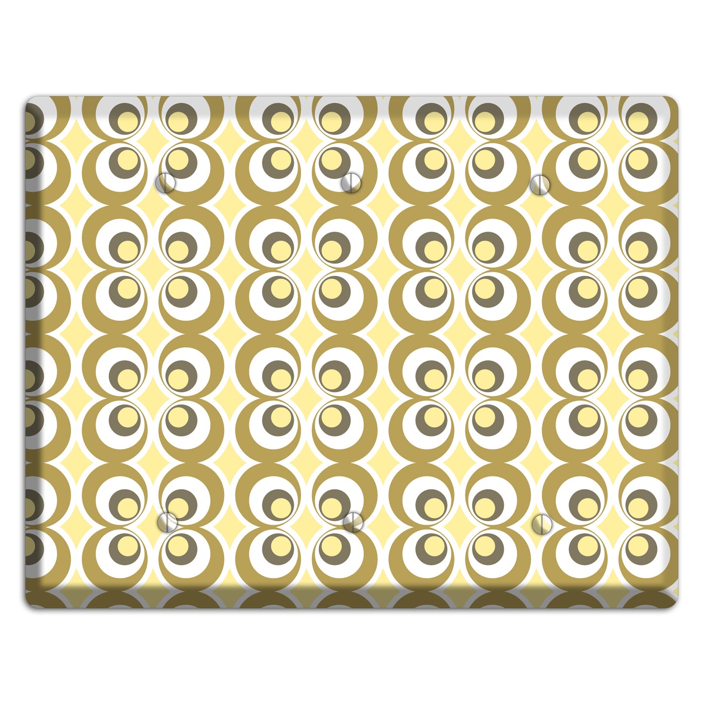 Multi Olive Offset Bullseye 3 Blank Wallplate