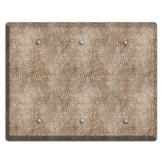 Brown Swirl 3 Blank Wallplate