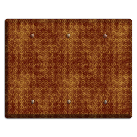 Maroon Diamond Circles 3 Blank Wallplate