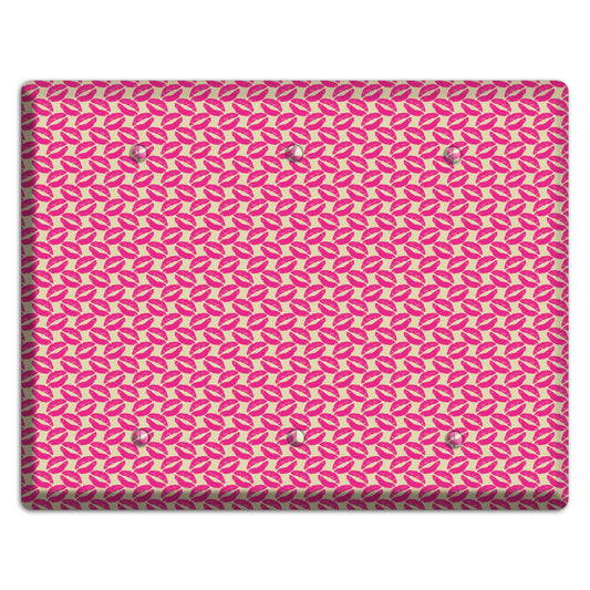 Pink Kisses 3 Blank Wallplate