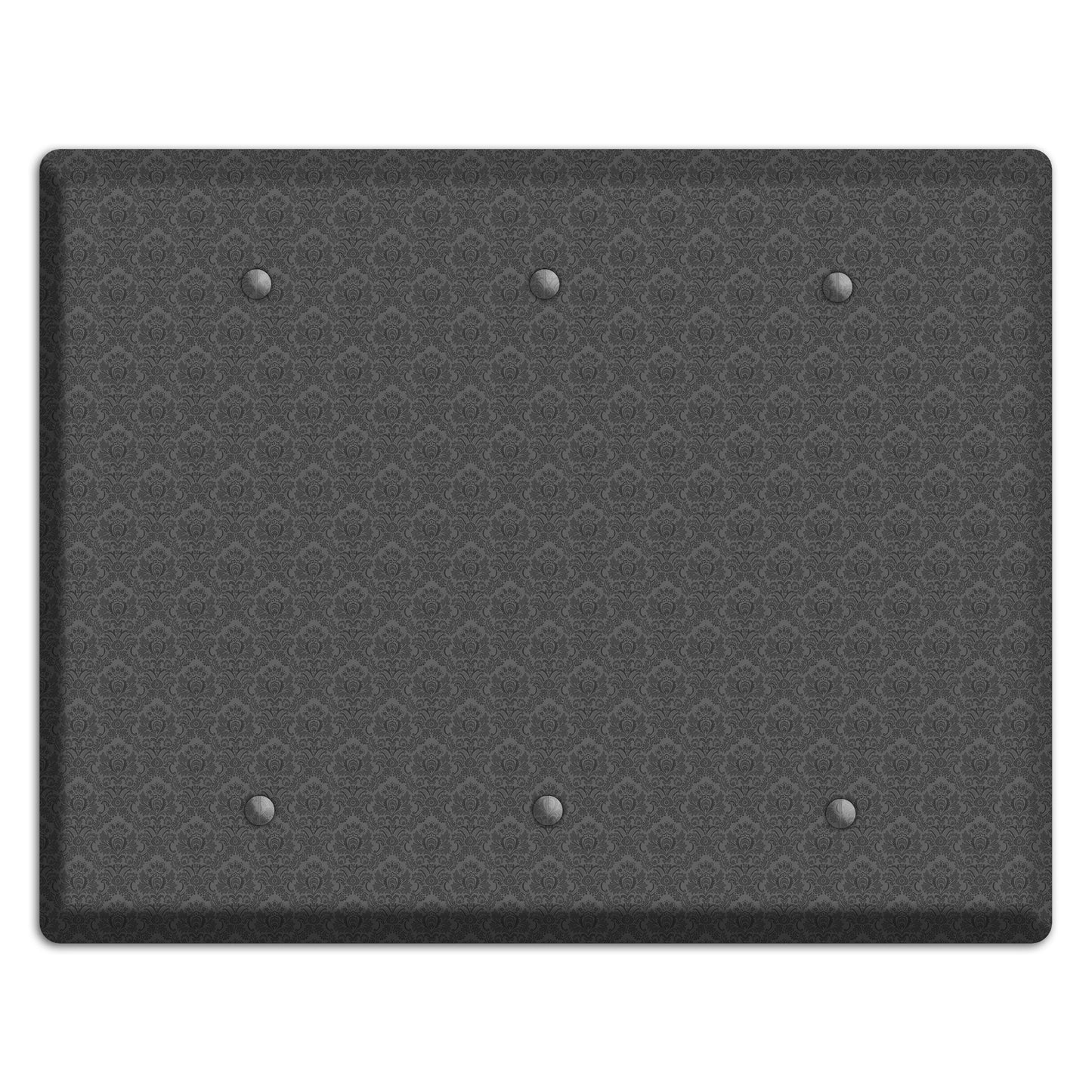 Dark Grey Cartouche 3 Blank Wallplate