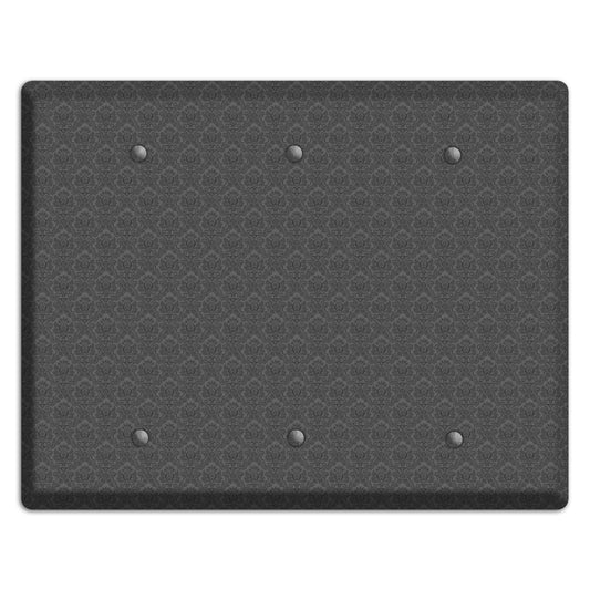 Dark Grey Cartouche 3 Blank Wallplate