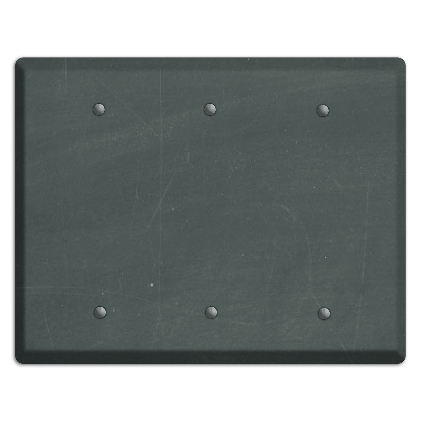 Chalk Dark Grey 3 Blank Wallplate