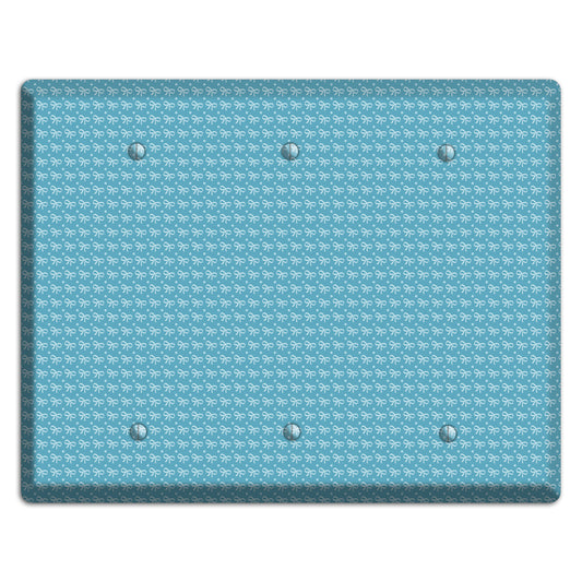 Turquoise Bows 3 Blank Wallplate