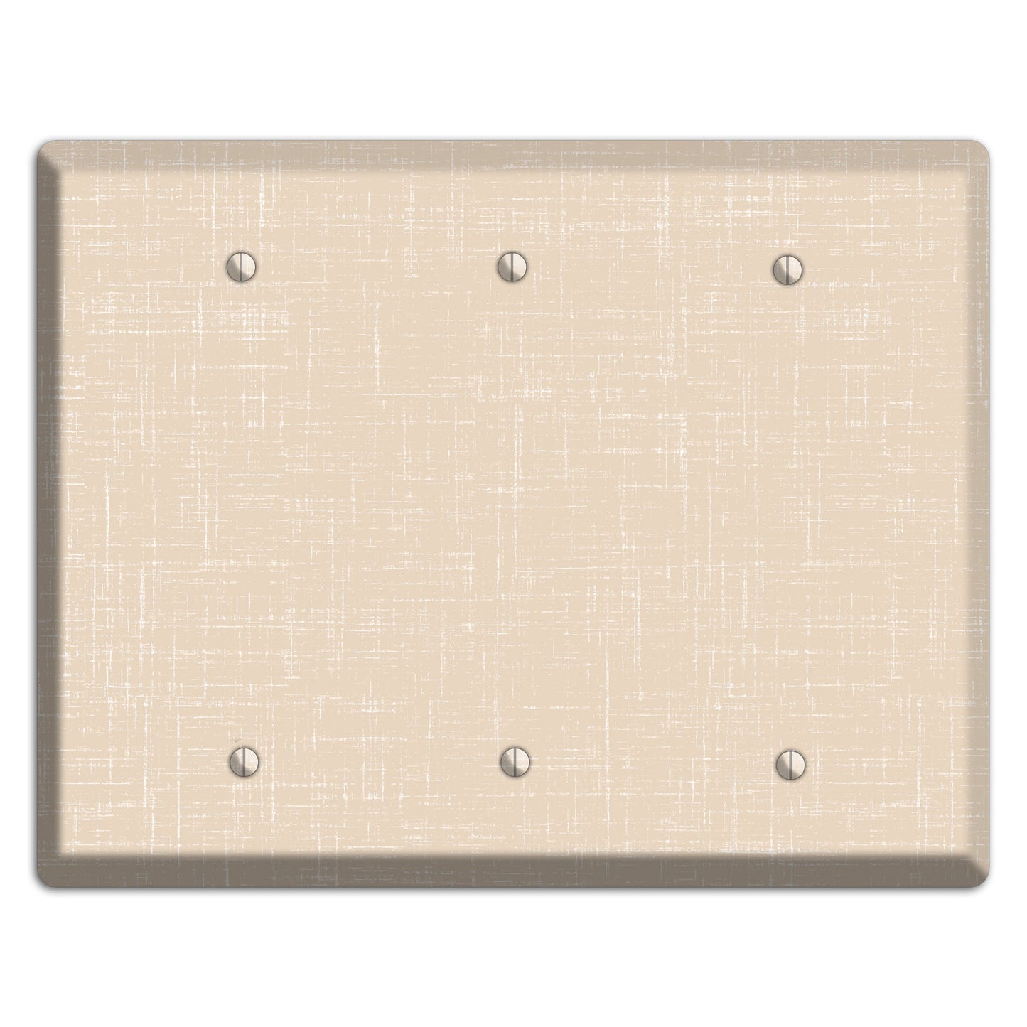 Double Spanish White Neutral Texture 3 Blank Wallplate