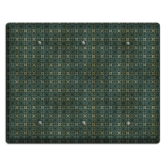 Dark Green Grunge Tapestry 3 Blank Wallplate