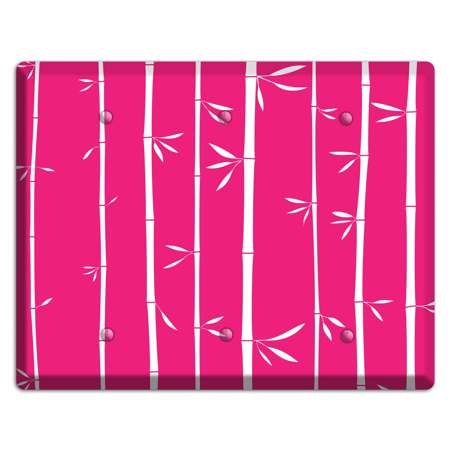 Pink Bamboo 3 Blank Wallplate