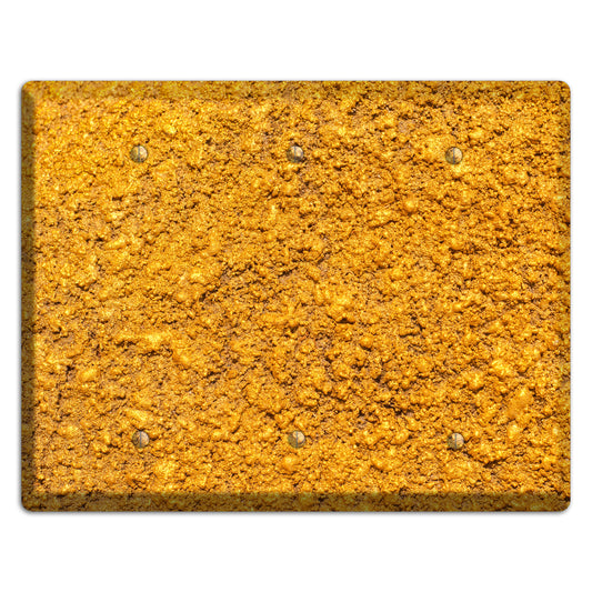 Yellow Textured Concrete 3 Blank Wallplate