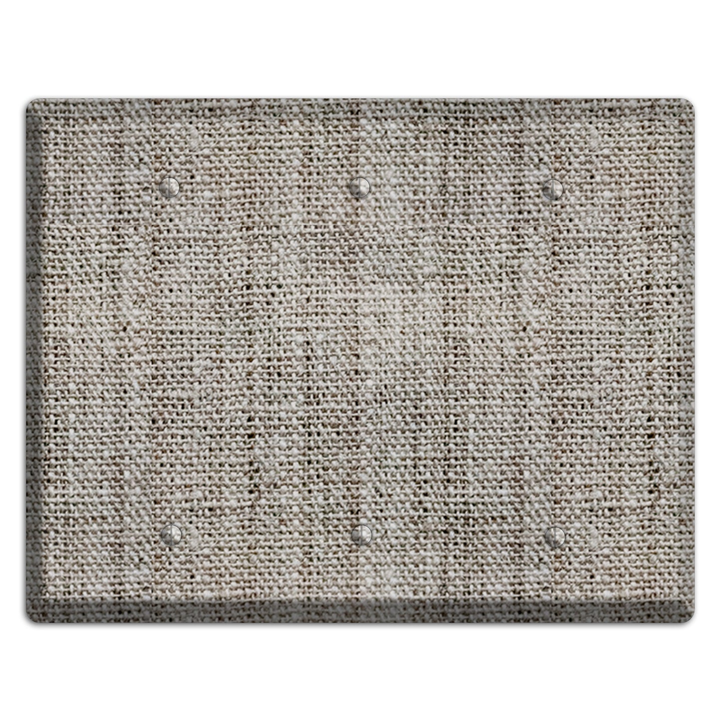 Zorba Burlap 3 Blank Wallplate