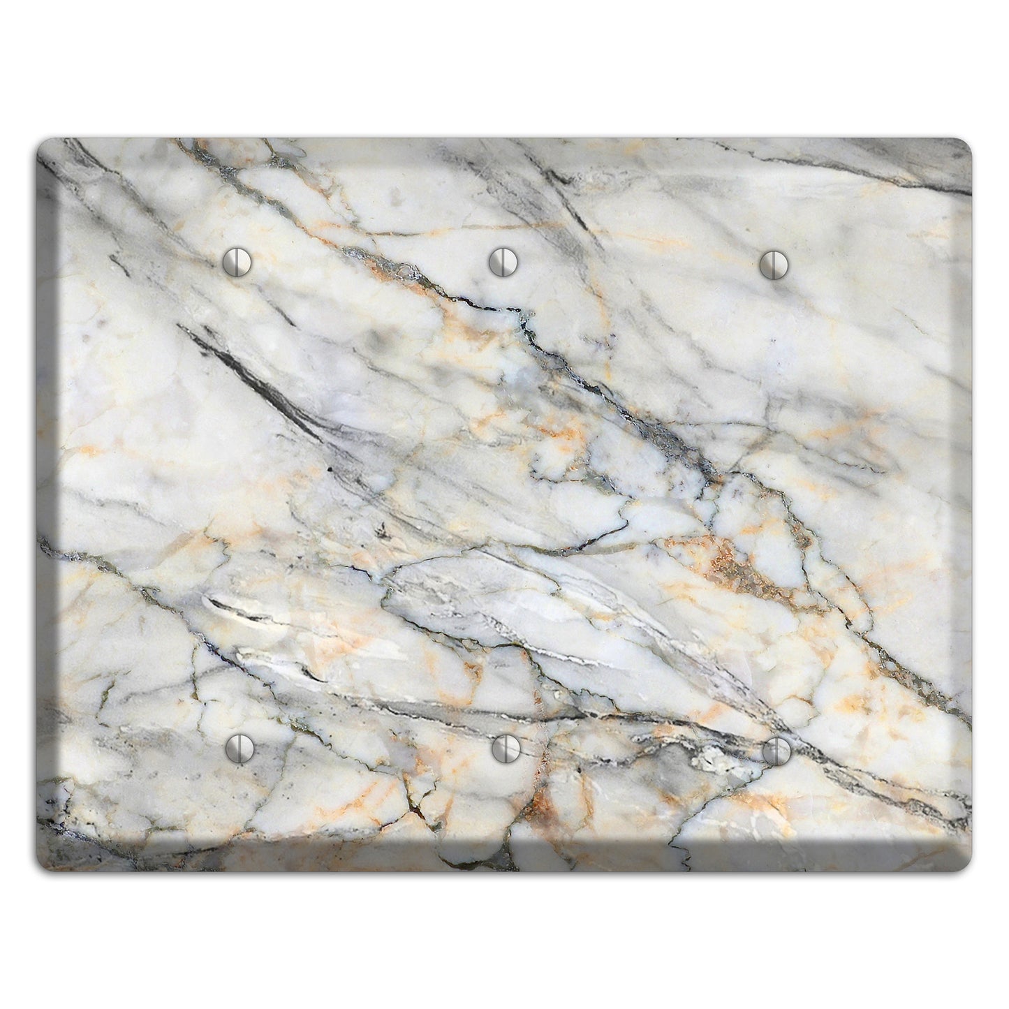 Roman Coffee Marble 3 Blank Wallplate