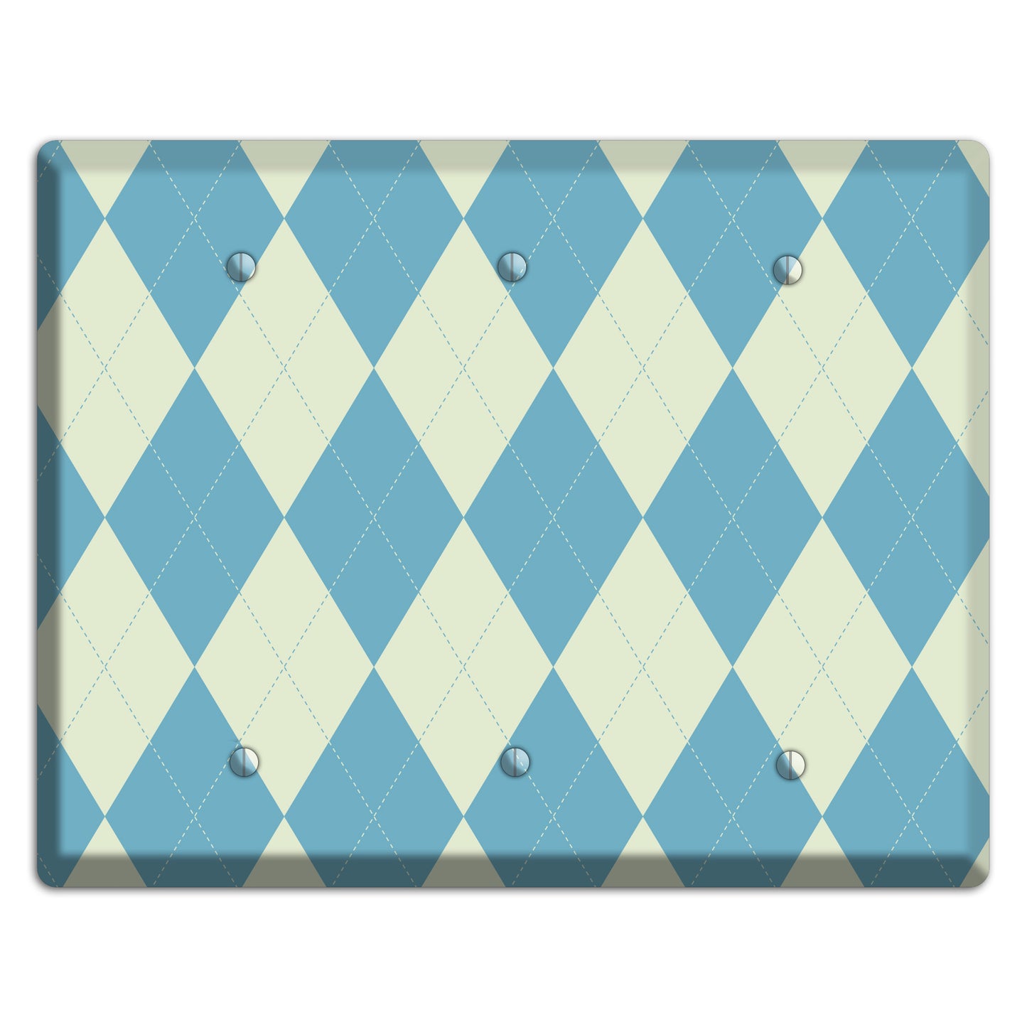 Mustard and Black Plaid 3 Blank Wallplate